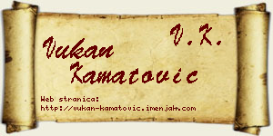 Vukan Kamatović vizit kartica
